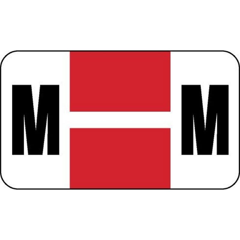 Safeguard Compatible "M" Labels, Laminated Stock, 15/16" X 1-5/8" Individual Letters - Pack of 240