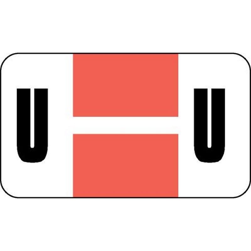 Safeguard Compatible "U" Labels, Laminated Stock, 15/16" X 1-5/8" Individual Letters - Pack of 240 - Image 2