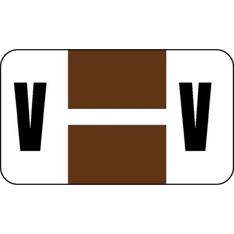 Safeguard Compatible "V" Labels, Laminated Stock, 15/16" X 1-5/8" Individual Letters - Pack of 240 - Image 2