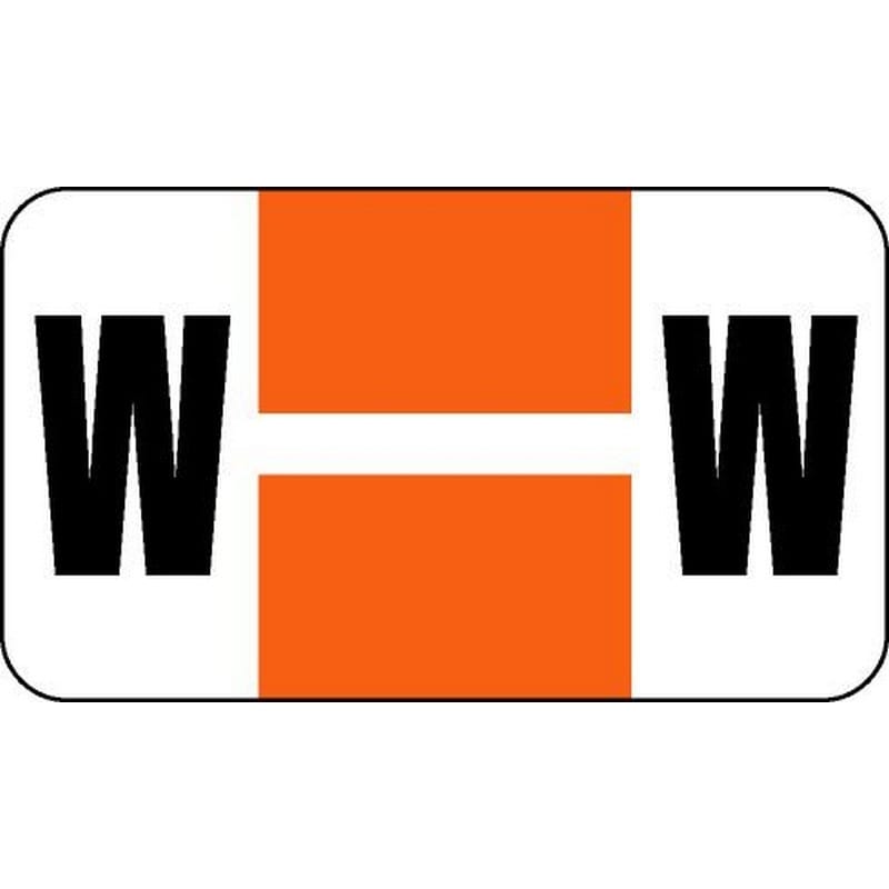 Safeguard Compatible "W" Labels, Laminated Stock, 15/16" X 1-5/8" Individual Letters - Pack of 240 - Image 2