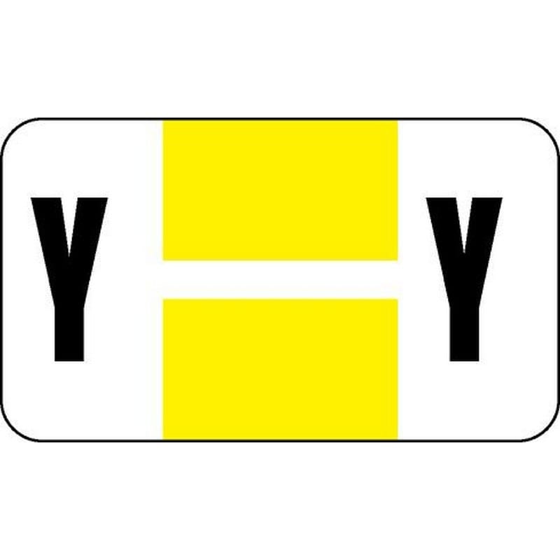 Safeguard Compatible "Y" Labels, Laminated Stock, 15/16" X 1-5/8" Individual Letters - Pack of 240