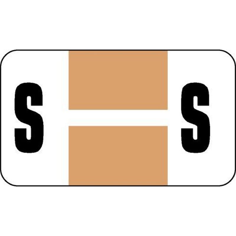 Safeguard Compatible "S" Labels, Laminated Stock, 15/16" X 1-5/8" Individual Letters - Roll of 500