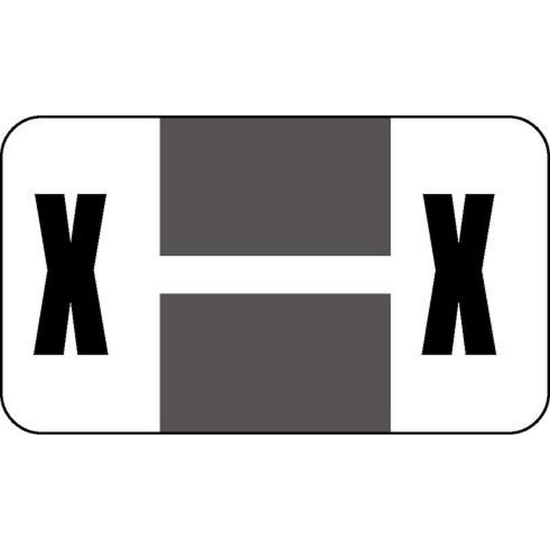 Safeguard Compatible "X" Labels, Laminated Stock, 15/16" X 1-5/8" Individual Letters - Roll of 500