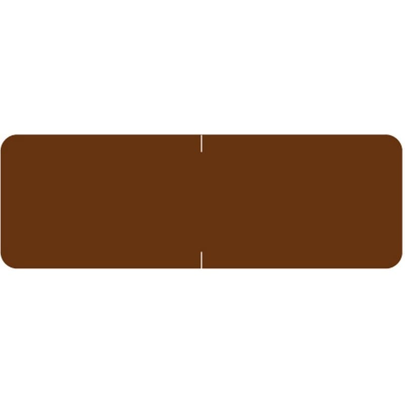Barkley Compatible Solid Brown Labels, Laminated Stock, 1/2" X 1-1/2" Individual Colors - Roll of 500