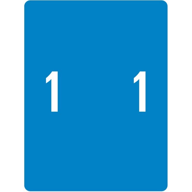 Smead XLCC Compatible "1" Numeric Labels, Laminated Stock, 2" X 1-1/2" Individual Numbers - Roll of 500