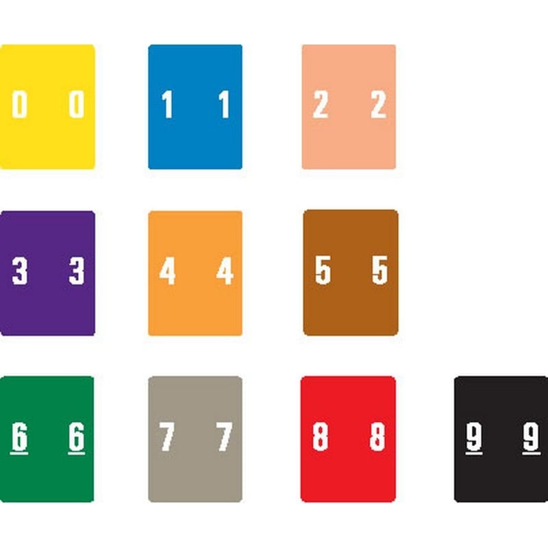 Smead XLCC Compatible Numeric Labels, Laminated Stock, 2" X 1-1/2" Individual Numbers - Roll of 500 - Image 2