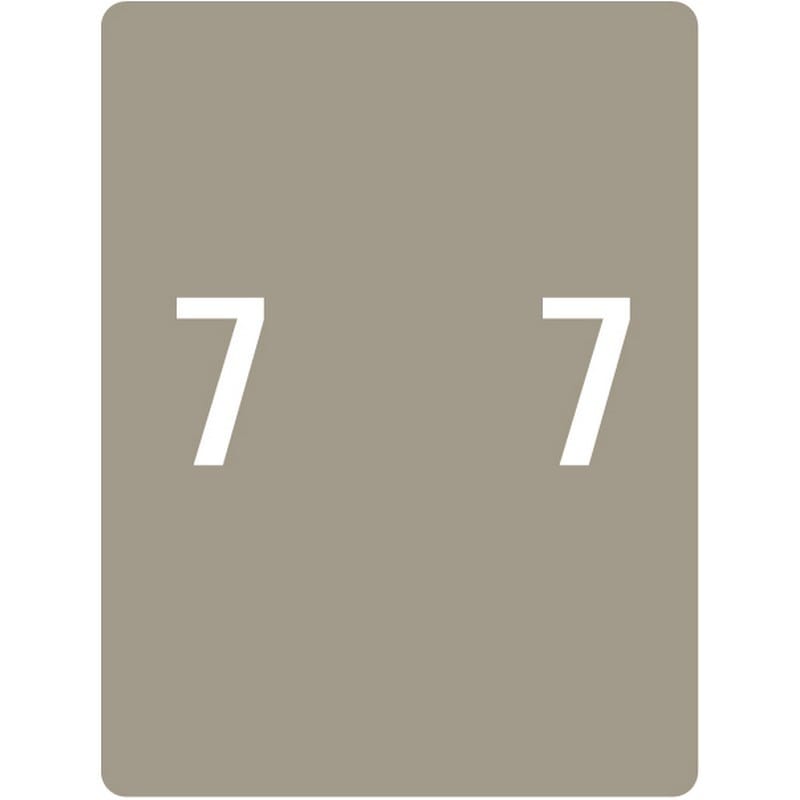 Smead XLCC Compatible "7" Numeric Labels, Laminated Stock, 2" X 1-1/2" Individual Numbers - Roll of 500