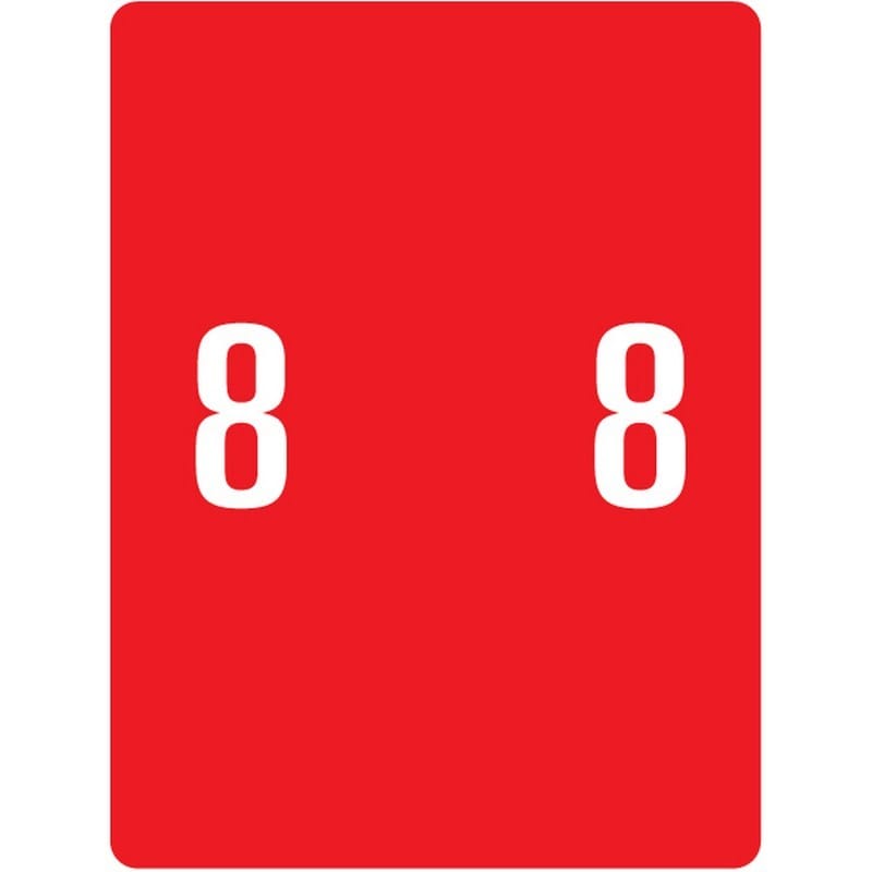 Smead XLCC Compatible "8" Numeric Labels, Laminated Stock, 2" X 1-1/2" Individual Numbers - Roll of 500 - Image 2