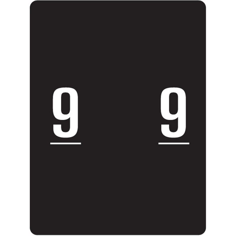 Smead XLCC Compatible "9" Numeric Labels, Laminated Stock, 2" X 1-1/2" Individual Numbers - Roll of 500