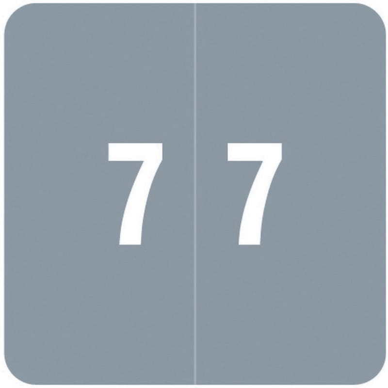 Smead DCC Compatible "7" Numeric Labels, Laminated Stock, 1-1/2" x 1-1/2" Individual Numbers - Roll of 250