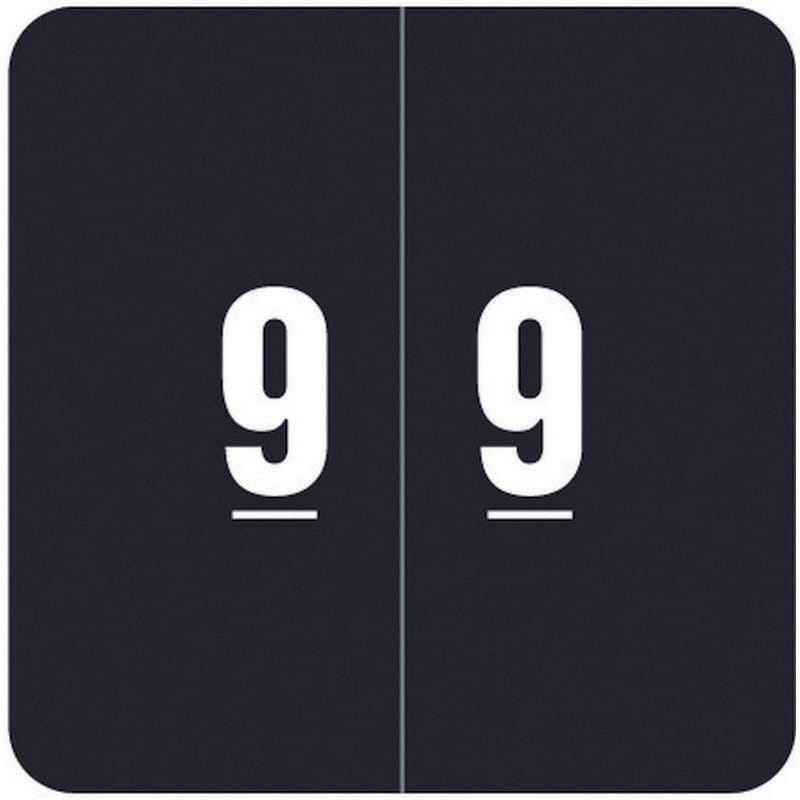Smead DCC Compatible "9" Numeric Labels, Laminated Stock, 1-1/2" x 1-1/2" Individual Numbers - Roll of 250
