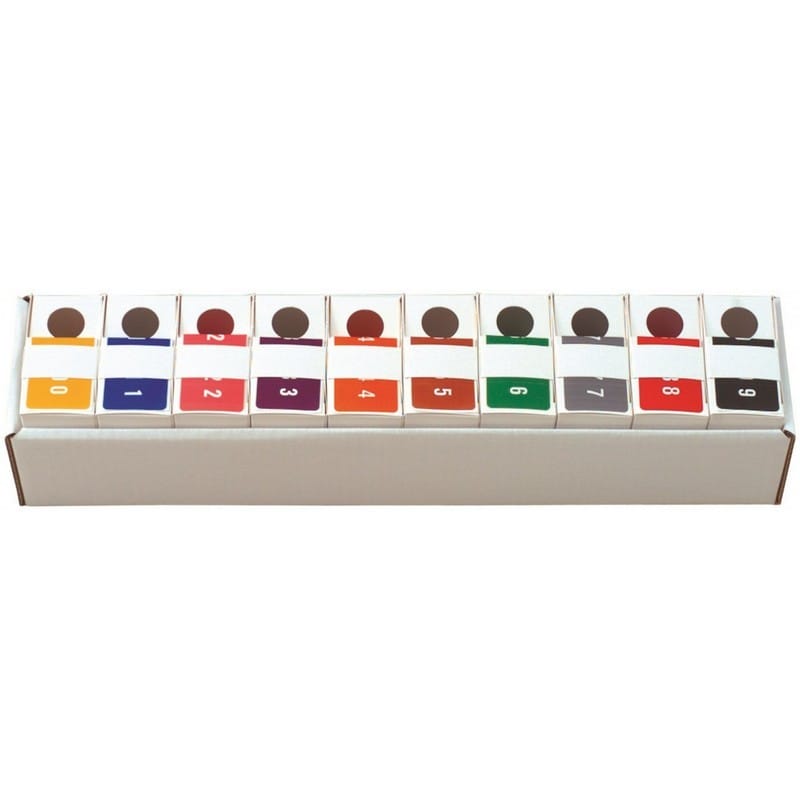 Smead DCC Compatible "0-9" Numeric Labels, Laminated Stock, 1-1/2" x 1-1/2" Individual Numbers - Roll of 250