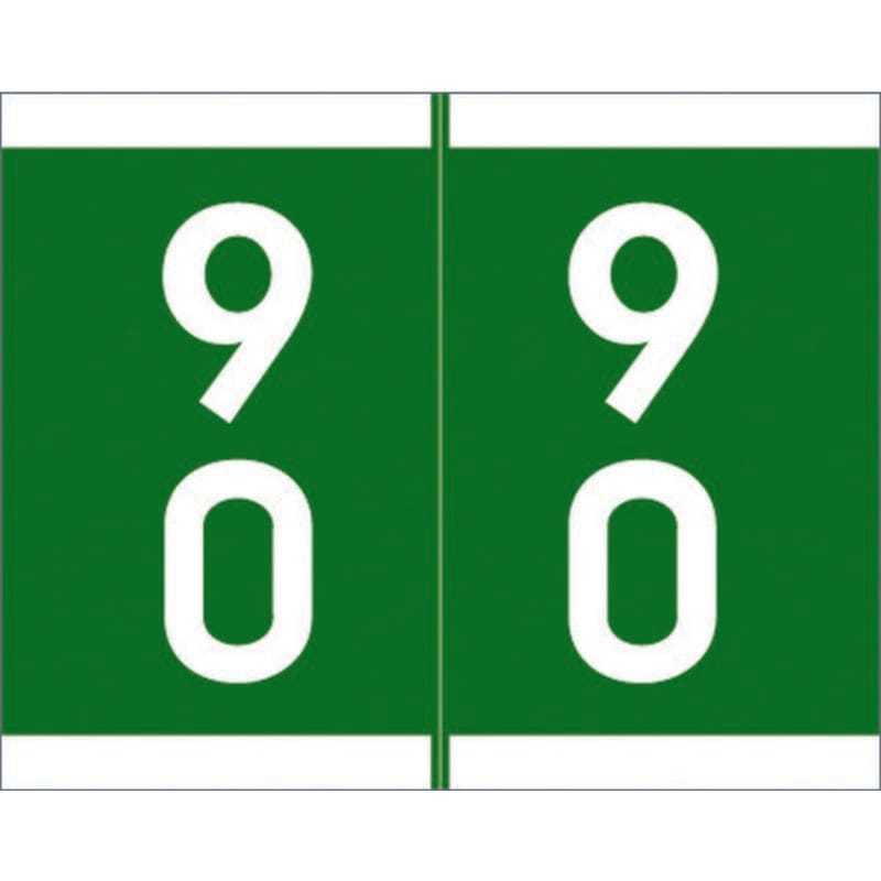 Barkley SFDM Compatible "90" Double Digit Labels, Laminated Stock, 1-3/16" X 1-1/2" Individual Numbers - Roll of 500