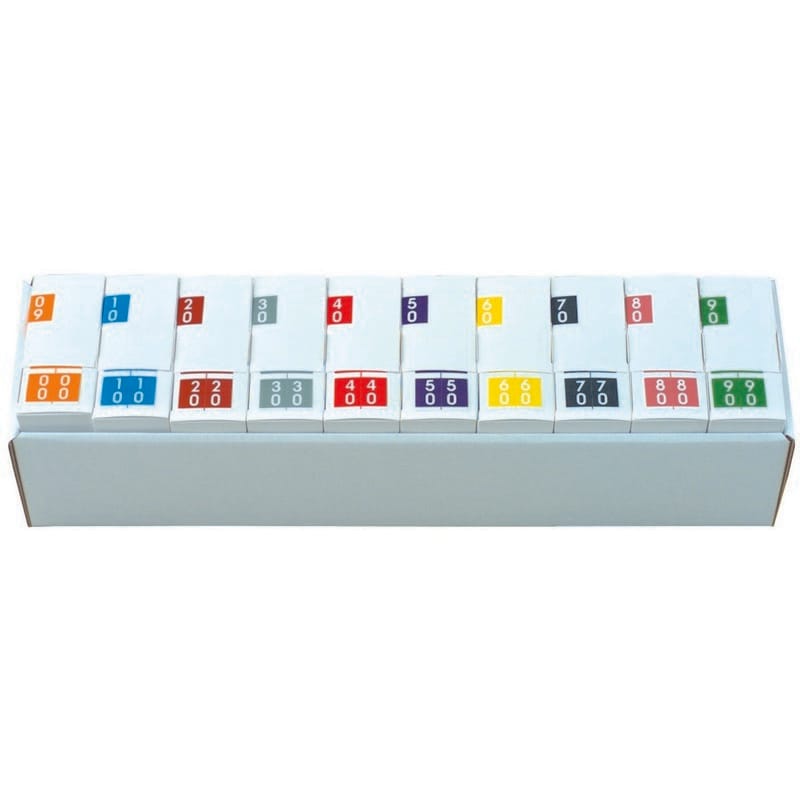 Barkley SFDM Compatible Double Digit Labels, Laminated Stock, 1-3/16" X 1-1/2" Individual Numbers - Roll of 500