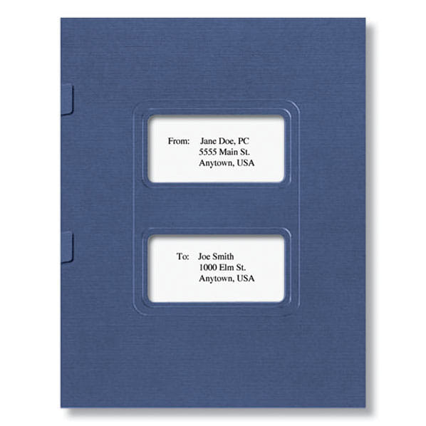 Midnight Blue Side-Staple Folder, 8-3/4 x 11-3/4", Pack of 50