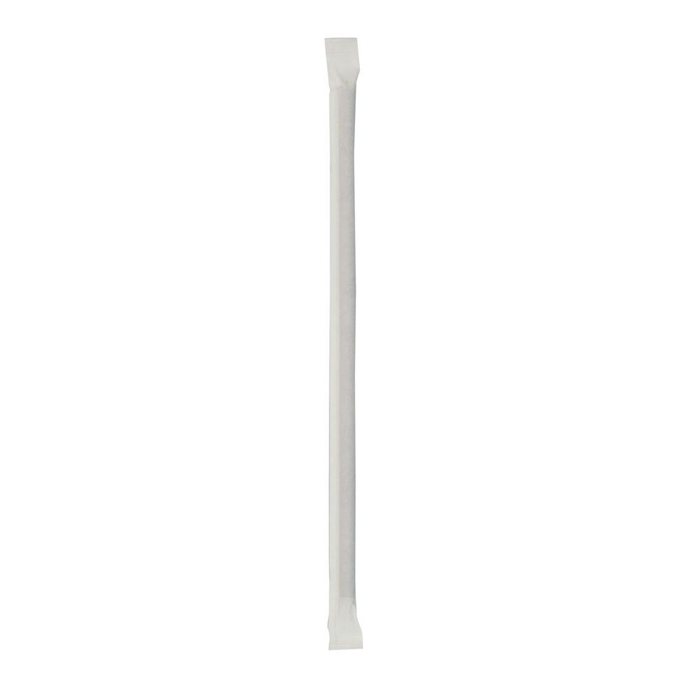 10 1/4" Giant Wrapped Soda Straw, Black (300 per Box, 4 Boxes per Case) - Image 2