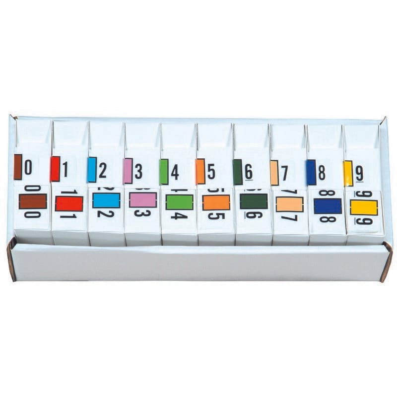 Safeguard SGNM Compatible Numeric Labels, Laminated Stock, 15/16" X 1-5/8" Individual Numbers - Roll of 500