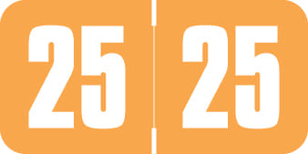 Safeguard Compatible "25" Yearband Labels, Laminated Stock 1-1/2" x 3/4" - 500 per Roll
