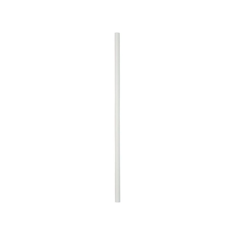 7 3/4" Jumbo Unwrapped Soda Straw, White (250 per Box, 50 Boxes per Case)