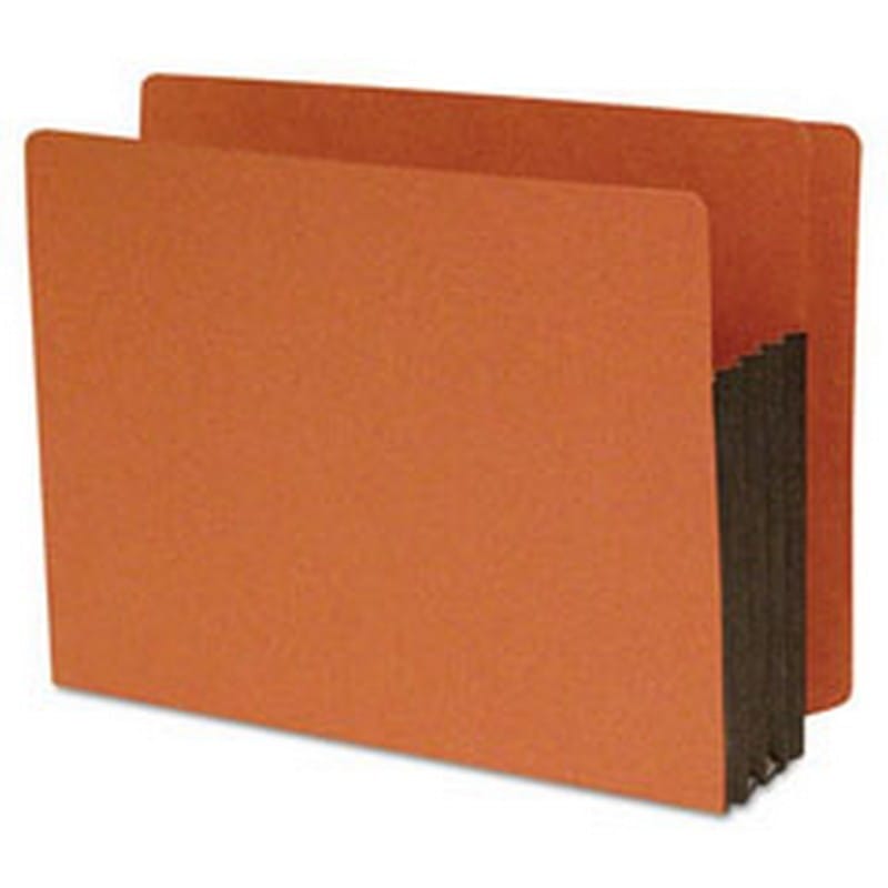 SJ Paper 3-1/2 Inch Expansion file Pockets, straight Cut, Redrope, Letter, Red, 10/Box