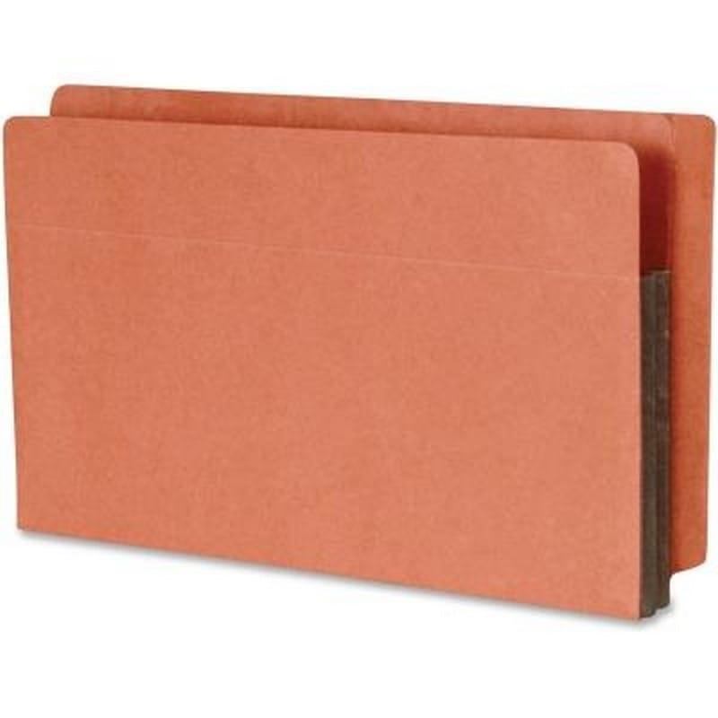 SJ Paper 1-3/4 inch Expansion File Pockets, Full Cut, Redrope, Legal, Red, 10/Box