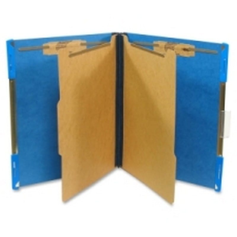 SJ Paper Hanging Classification Folder, 2" Fasteners, Letter Cobalt Blue 10/Box