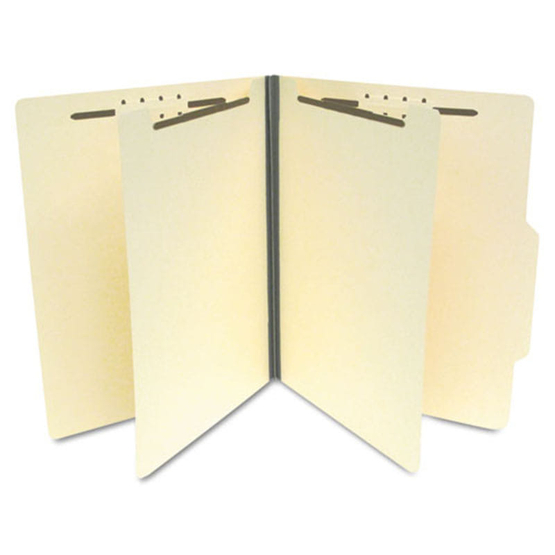 SJ Paper Manila Economy Classification Folders, Letter, Six-Section, 25/Box