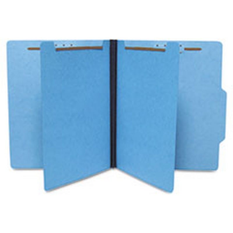 SJ Paper Economy Classification Folders, Letter, Six-Section, Blue, 25/Box