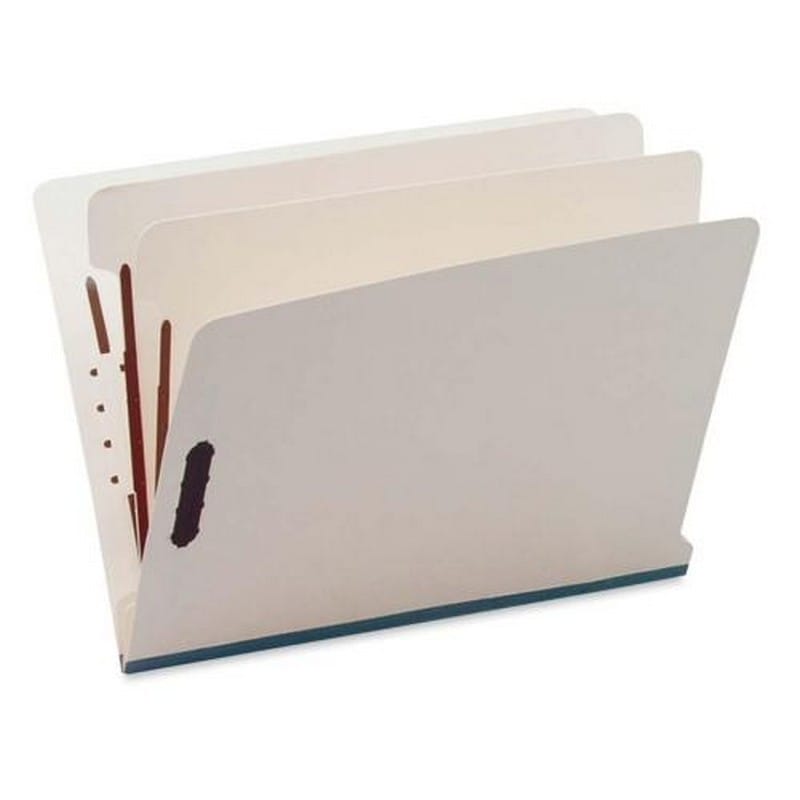 SJ Paper Manila End Tab Classification Folder, Full Cut, Letter, Six Section, 25/Box