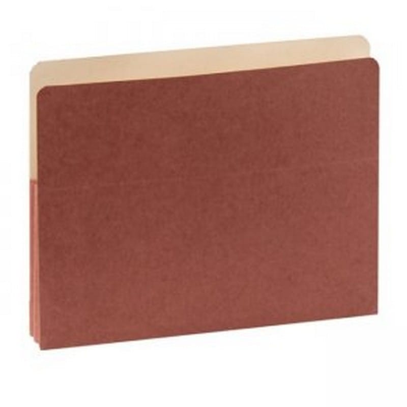 SJ Paper Red Wallet Expanding Pockets, 1-3/4" Expansion, 50/Box
