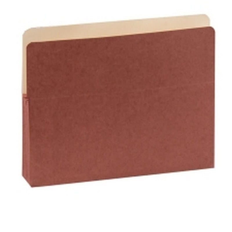 SJ Paper Red Wallet Pockets, 5-1/4" Expansion, 11 pt, Letter, 25/Box