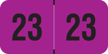 Smead Compatible "23" Yearband Labels, Laminated Stock 1-1/2" x 3/4" - 500 per Roll