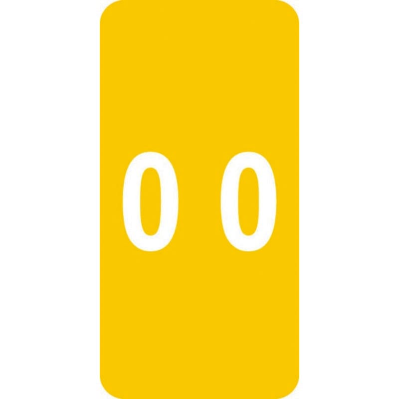 Smead Compatible Numeric "0" Labels, Matte Stock, 2" X 1" Individual Numbers - Roll of 250
