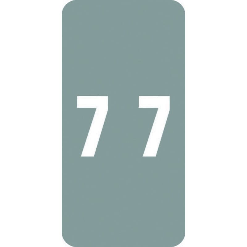 Smead Compatible Numeric "7" Labels, Matte Stock, 2" X 1" Individual Numbers - Roll of 250