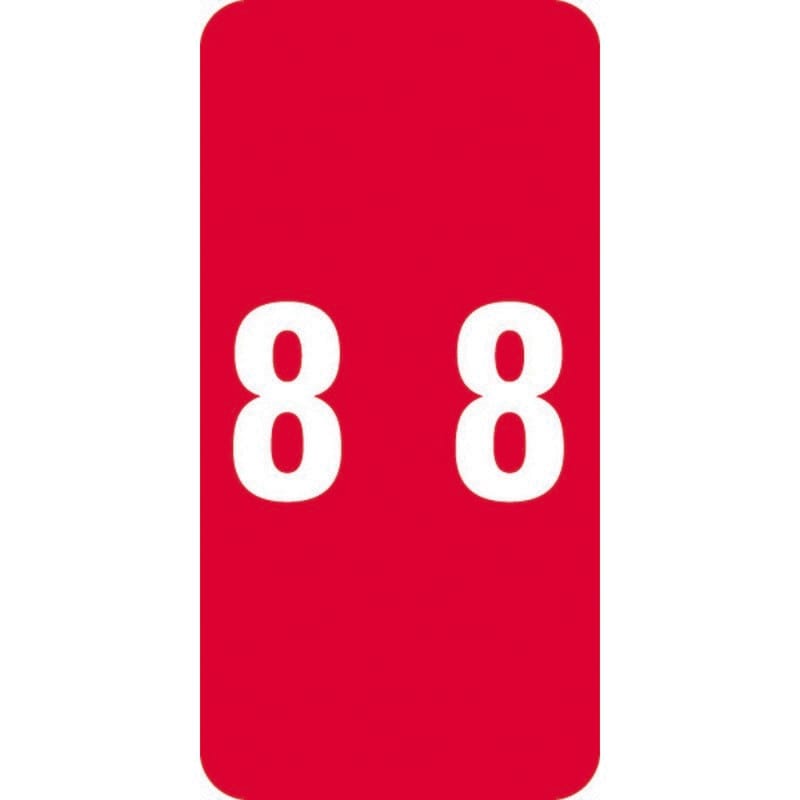 Smead Compatible Numeric "8" Labels, Matte Stock, 2" X 1" Individual Numbers - Roll of 250
