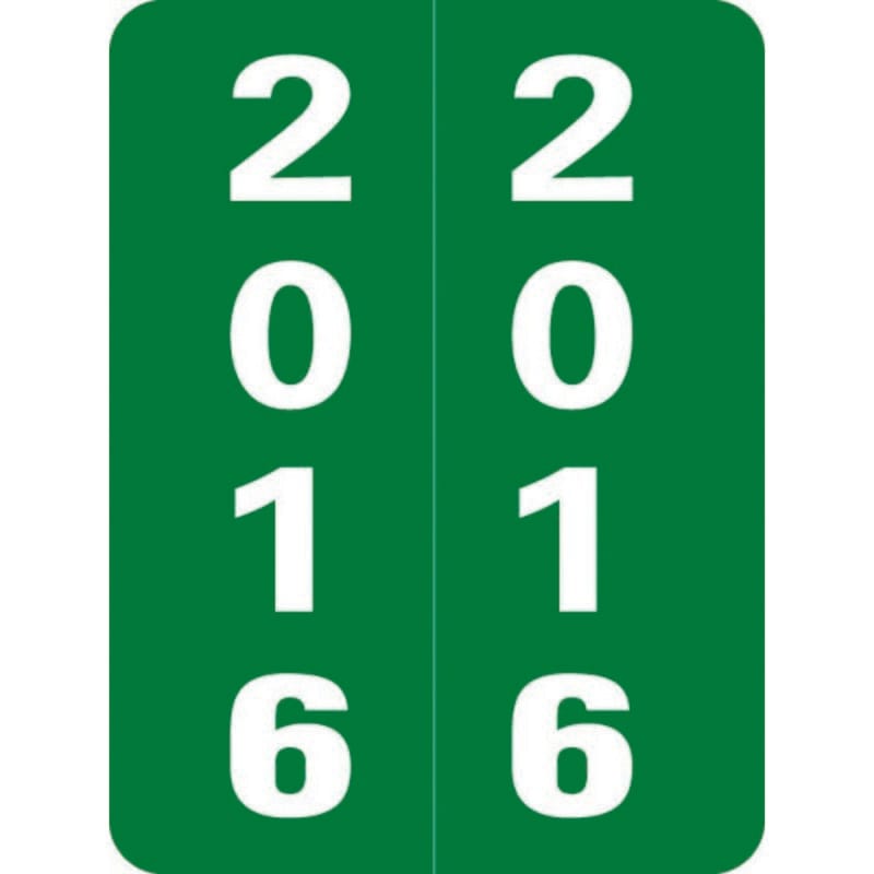 Smead Compatible Yearband Labels, Laminated stock, 1-1/2" x 2" - 500 per Roll
