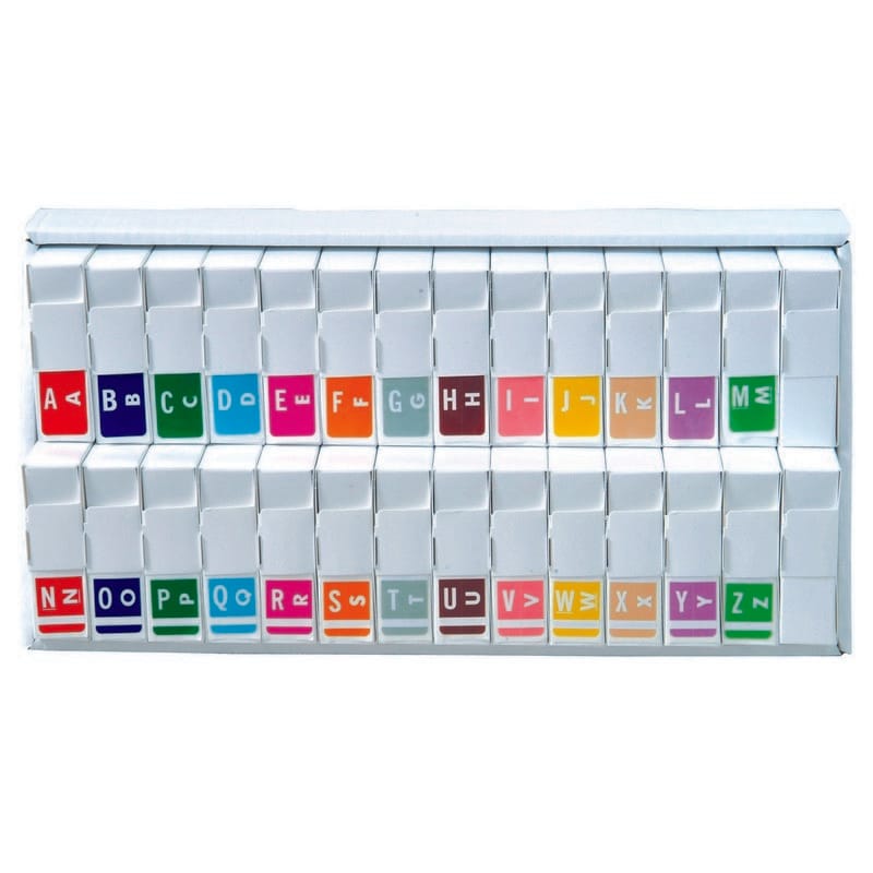 Smead Compatible "A-Z" Labels, Polylaminated Stock, Complete Set 1" X 1-5/8" Individual Letters - 26 Rolls of 250