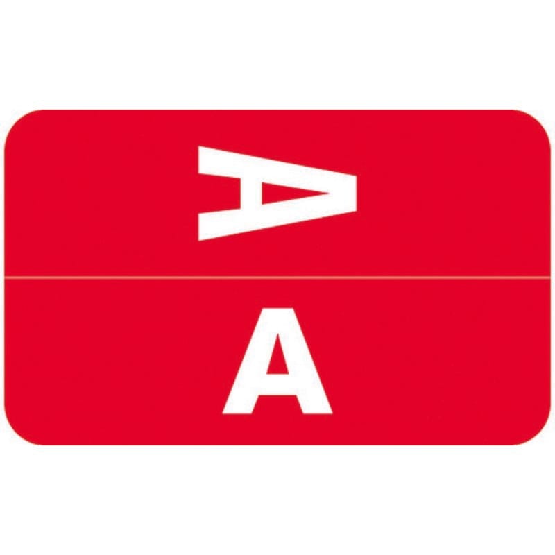 Smead Compatible "A" Labels, Polylaminated Stock, 1" X 1-5/8" Individual Letters - Rolls of 250
