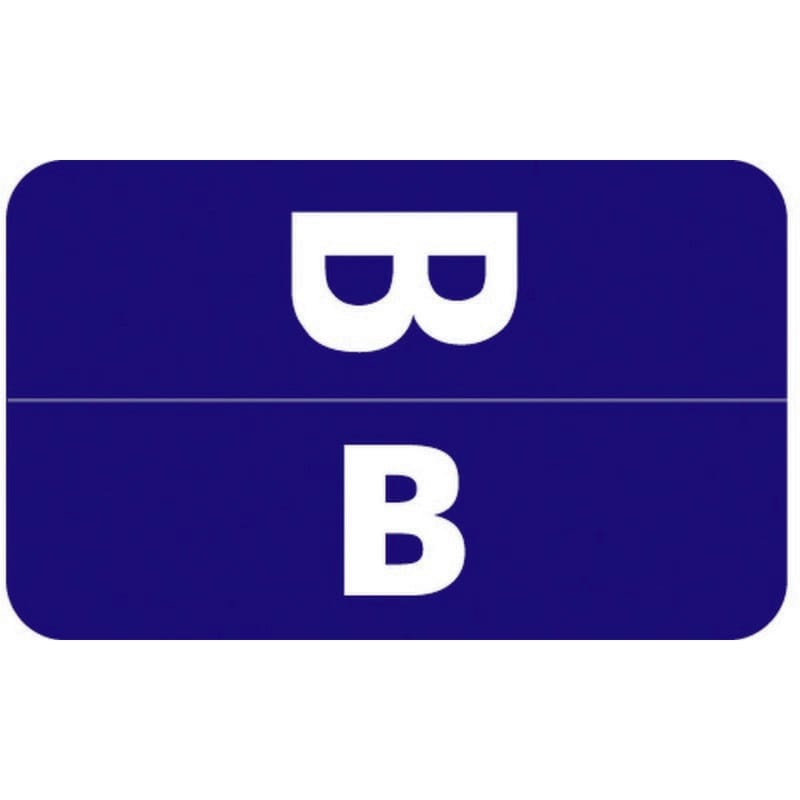 Smead Compatible "B" Labels, Polylaminated Stock, 1" X 1-5/8" Individual Letters - Rolls of 250