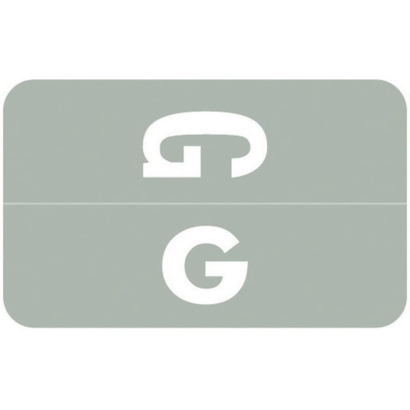 Smead Compatible "G" Labels, Polylaminated Stock, 1" X 1-5/8" Individual Letters - Rolls of 250
