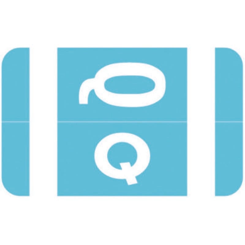 Smead Compatible "Q" Labels, Polylaminated Stock, 1" X 1-5/8" Individual Letters - Rolls of 250