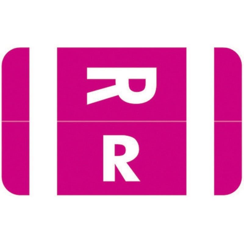 Smead Compatible "R" Labels, Polylaminated Stock, 1" X 1-5/8" Individual Letters - Rolls of 250
