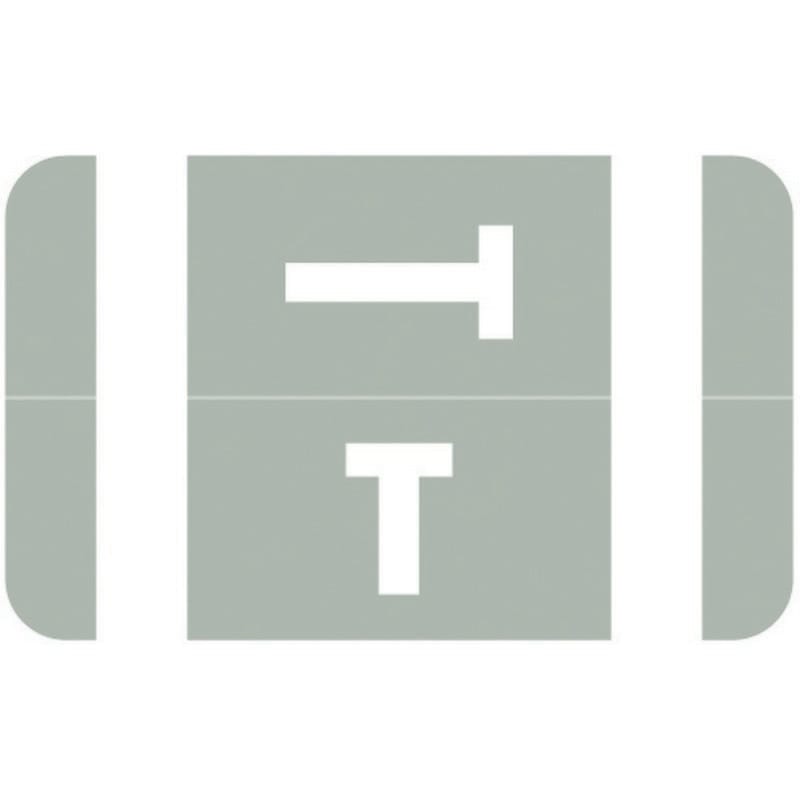 Smead Compatible "T" Labels, Polylaminated Stock, 1" X 1-5/8" Individual Letters - Rolls of 250