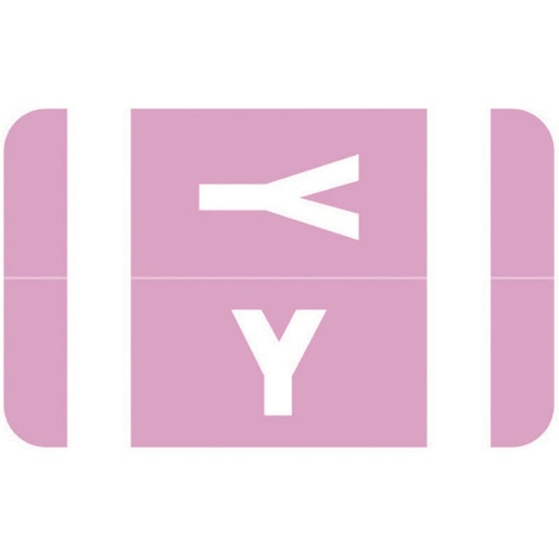 Smead Compatible "Y" Labels, Polylaminated Stock, 1" X 1-5/8" Individual Letters - Rolls of 250
