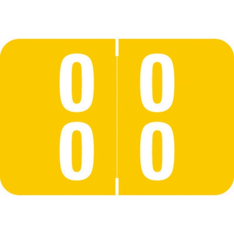 Smead DDS Compatible Double Digit "00" Numeric Labels, Laminated Stock, 1-1/2" x 1" Individual Numbers - Roll of 500