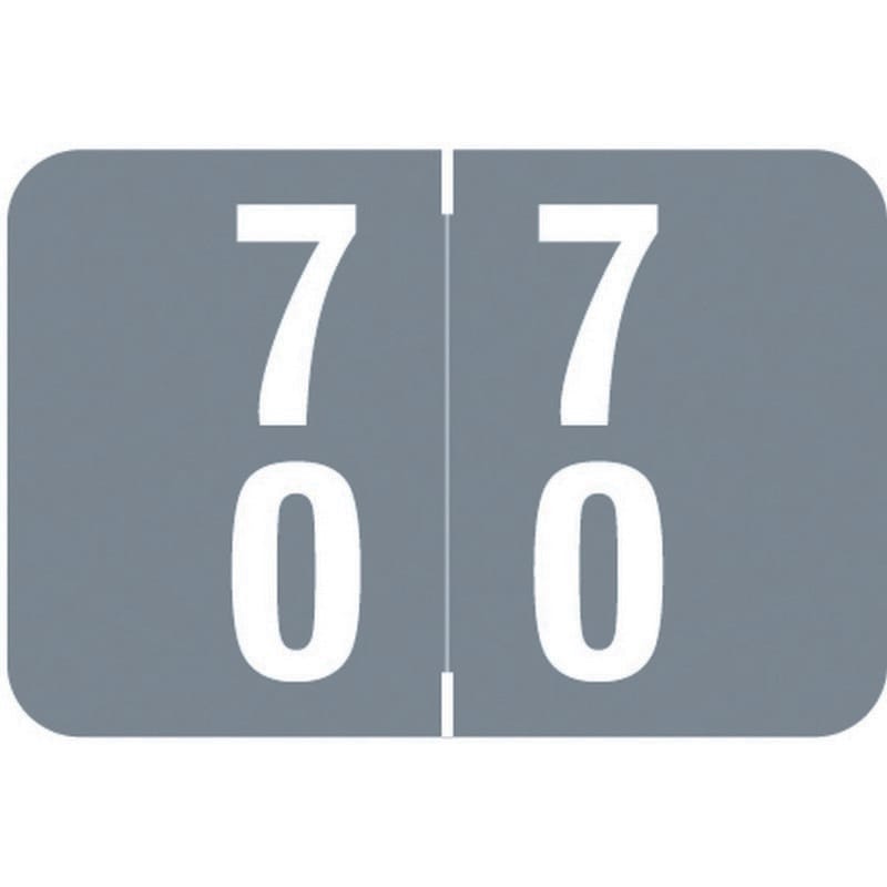 Smead DDS Compatible Double Digit "70" Numeric Labels, Laminated Stock, 1-1/2" x 1" Individual Numbers - Roll of 500