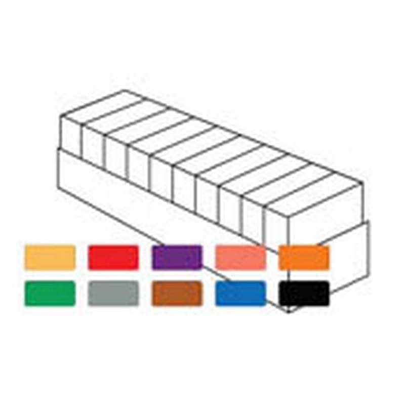 Smead Compatible Solid Labels, Complete Set, Matte Stock, 2" H X 1" W Assorted Colors - 2500 Labels