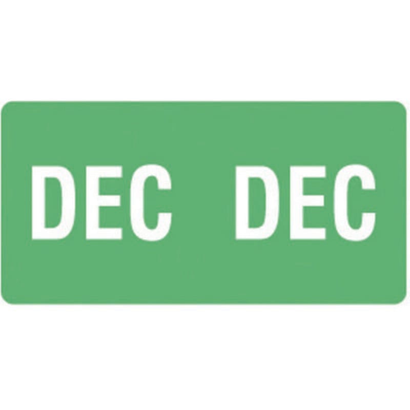 Smead ETS Compatible "Dec" Month Labels, Laminated Stock,1/2" x 1", Individual Months - Pack of 250