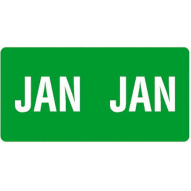 Smead ETS Compatible "Jan" Month Labels, Laminated Stock,1/2" x 1", Individual Months - Pack of 250