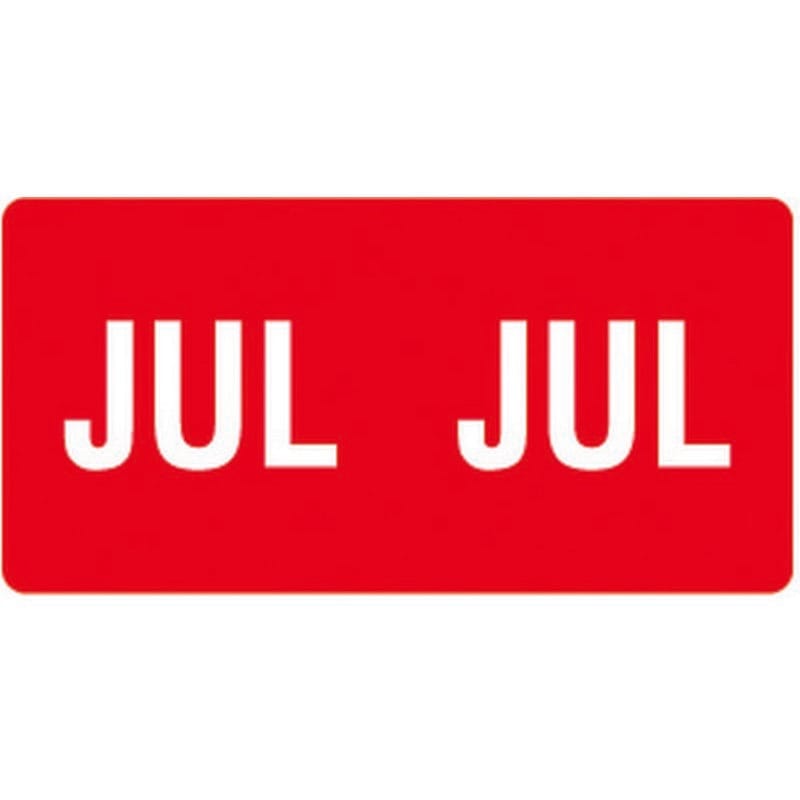 Smead ETS Compatible "Jul" Month Labels, Laminated Stock,1/2" x 1", Individual Months - Pack of 250